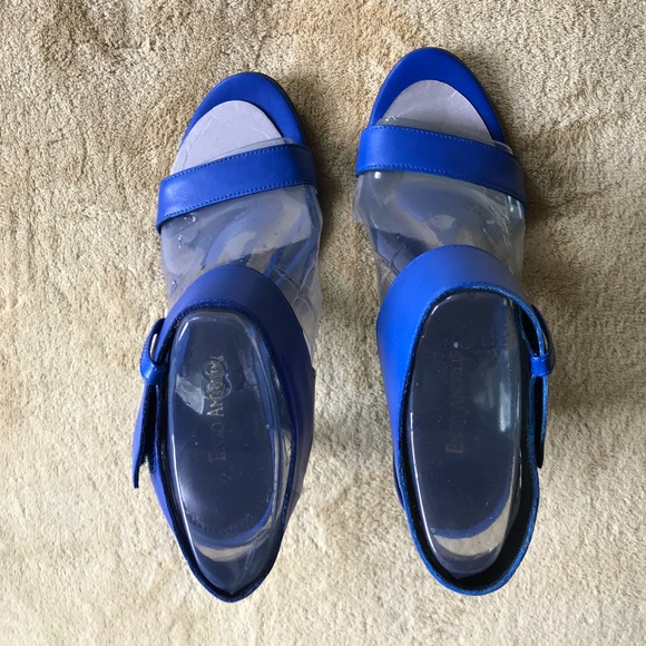 Enzo Angiolini Blue Open Toe Sandals - Picture 8 of 9